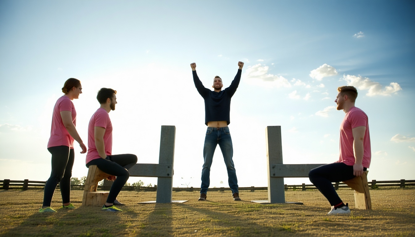 A person overcoming obstacles with the support of a life coach.